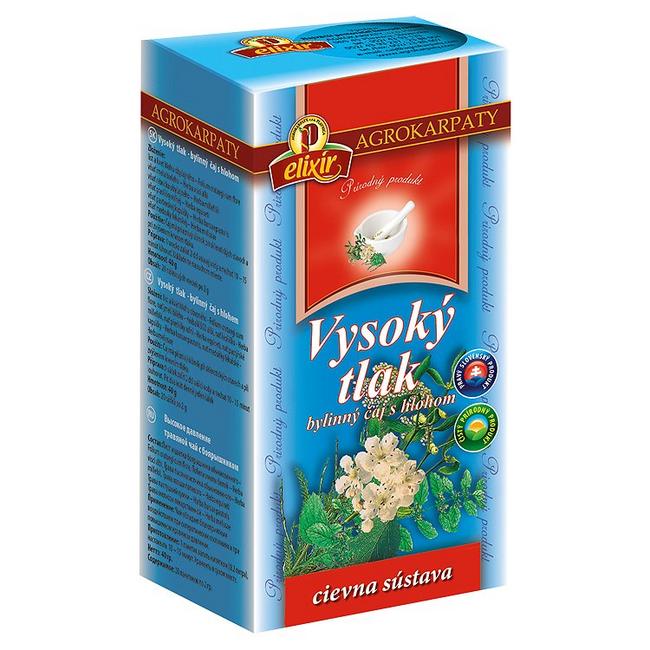 Agrokarpaty Elixír čaj bylinný vysoký tlak s hlohom 20 x 2 g - Klas