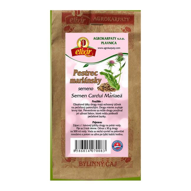 Agrokarpaty Elixír čaj pestrec mariánsky semeno 100 g - Klas