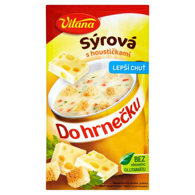 Vitana Do hrnečku Instantná polievka syrová so žemličkami 22 g - Klas