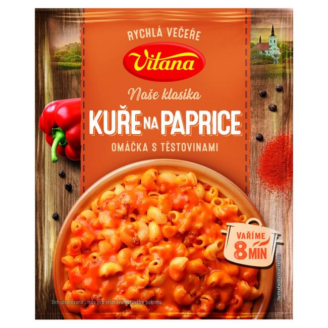 Vitana Rýchla večera Kura na paprike omáčka s cestovinami 167 g - Klas