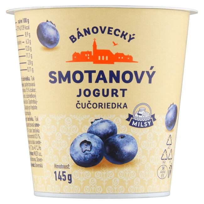 Milsy Bánovecký smotanový jogurt čučoriedka 145 g - Klas
