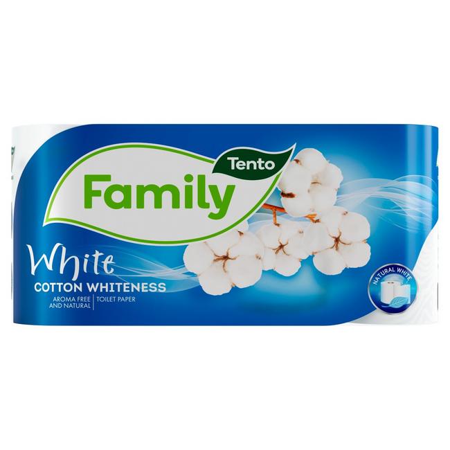 Tento Cotton Whiteness White toaletný papier 8 ks - Klas