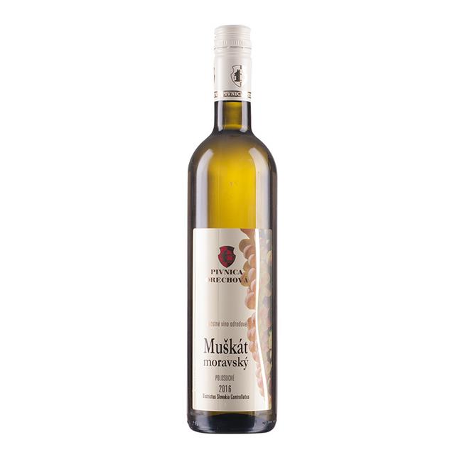 Pivnica Orechová Muškát Moravský víno polosuché 0,75 l - Klas