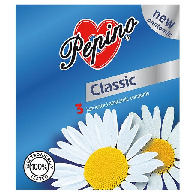 Pepino Classic Anatomicky tvarované kondómy 3 ks - Klas