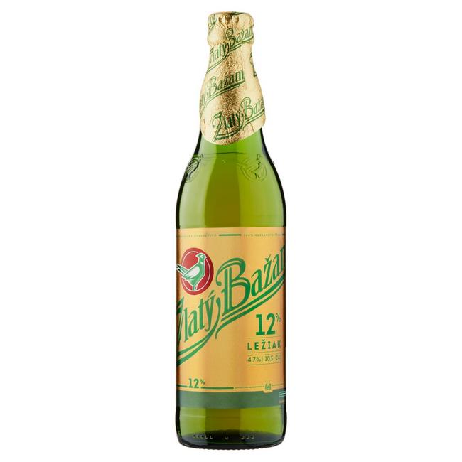 Zlatý Bažant 12% pivo svetlý ležiak 500 ml fľaša - Klas