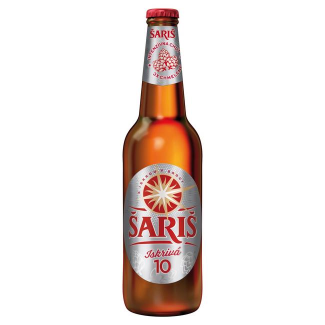 Šariš Premium 10% svetlé pivo 500 ml fľaša - Klas