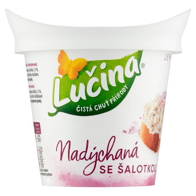 Lučina Nadýchaná Termizovaný našľahaný syr so šalotkou 140 g - Klas