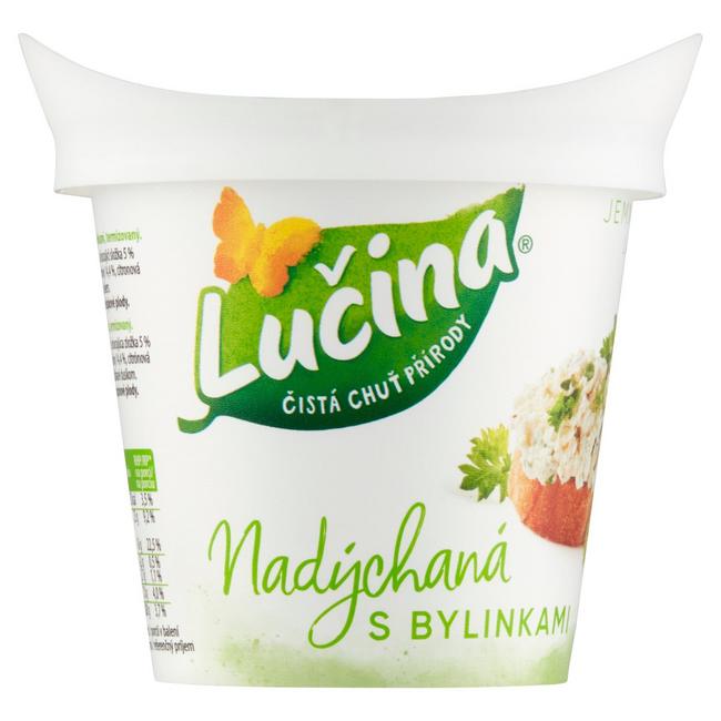 Lučina Nadýchaná Termizovaný našľahaný syr s bylinkami 140 g - Klas