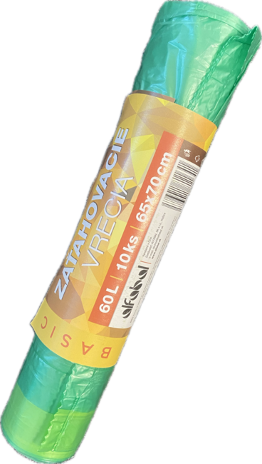 Moya Zaťahovacie vrecia na odpad 60 L 10 ks zelené 650 x 700 mm - Klas