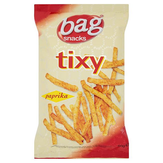 Bag Snacks Tixy zemiakový snack s paprikovou príchuťou 60 g - Klas