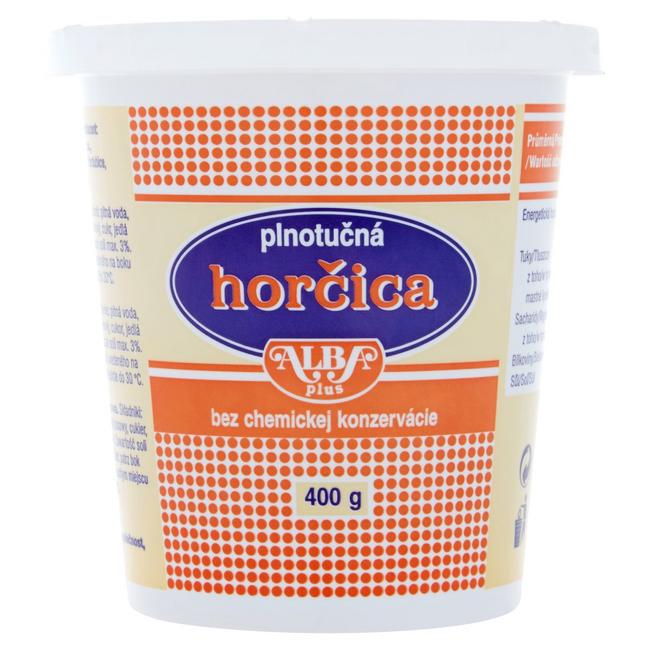 Alba Plus Horčica plnotučná 400 g - Klas