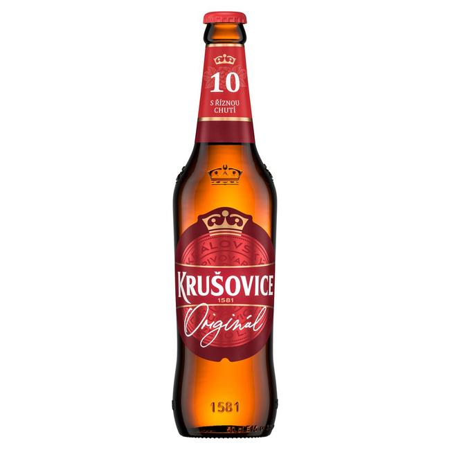 Krušovice Pivo svetlé fľaša 10% 500 ml - Klas