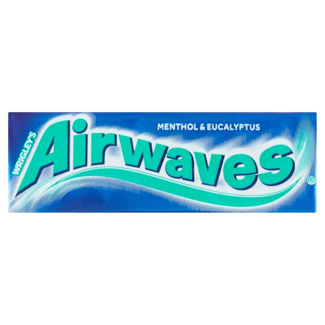 Wrigleys Airwaves Menthol & Eucalyptus žuvačka bez cukru s mentolovou a eukalyptovou príchuťou 14 g - Klas