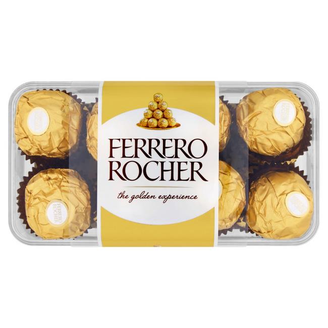 Ferrero Rocher Oblátky poliate mliečnou čokoládou s drvenými lieskovcami 200 g - Klas