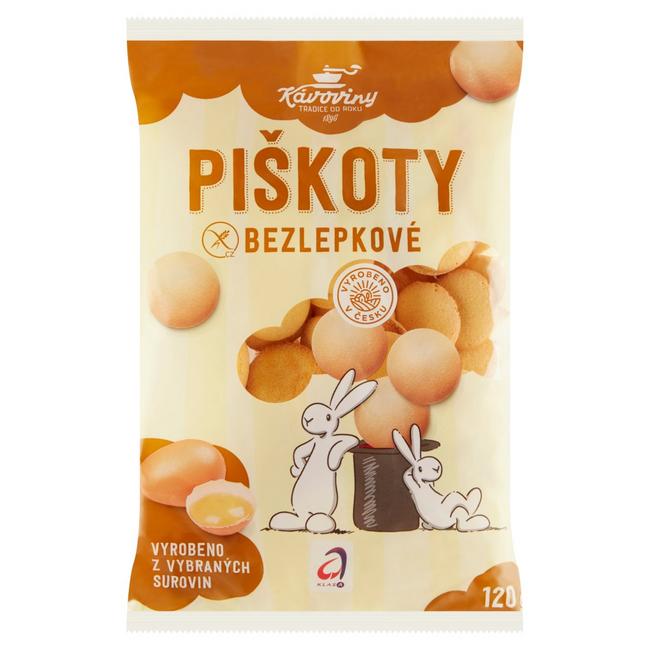 Kávoviny Pardubice Piškóty bezlepkové 120 g - Klas