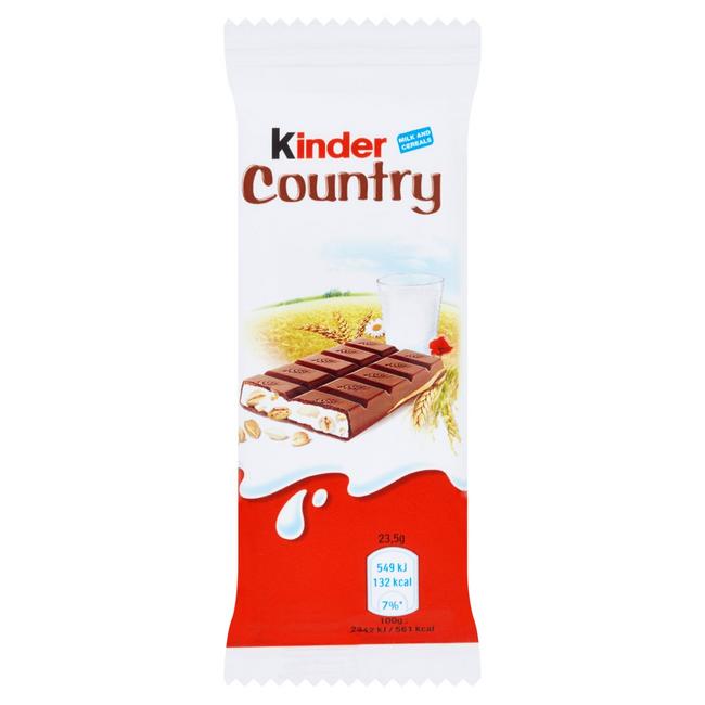 Kinder Country mliečna čokoláda s mliečnou náplňou a cereáliami 23,5 g - Klas