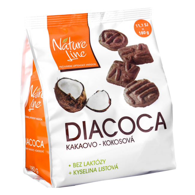 Diacoca sušienky s kakaovo-kokosovou príchuťou 180g - Klas