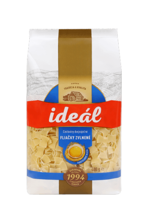 Ideál Cestoviny Vaječné Fliačky nové veľké 400 g - Klas