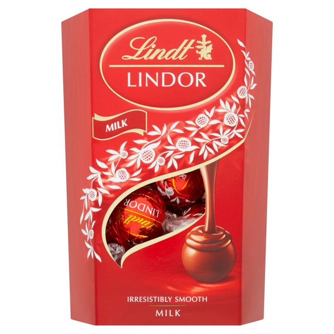 Lindt Lindor Mliečna čokoláda s jemnou krémovou náplňou 200 g - Klas