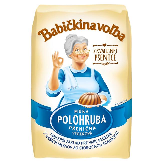 Babičkina Voľba Múka polohrubá pšeničná 1 kg - Klas