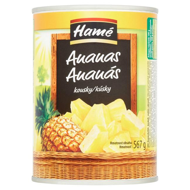 Hamé Ananás kúsky v sladkom náleve 567 g - Klas