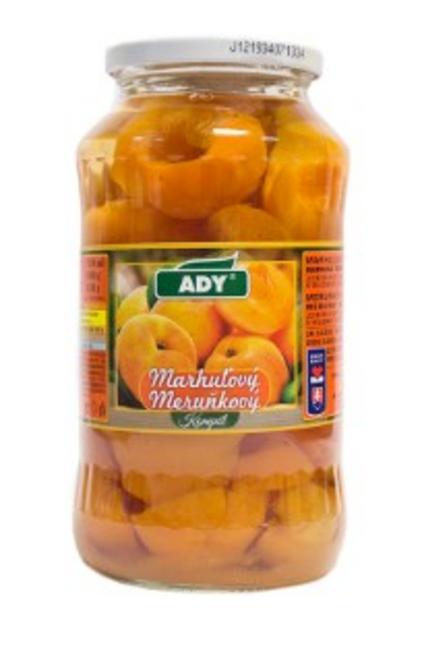 Ady marhuľový kompót 660 g /PP 330 g/ - Klas
