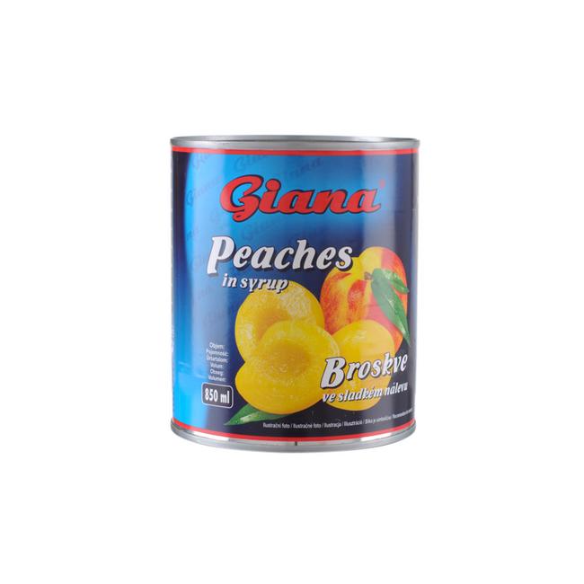Giana Kompót broskyne v sladkom náleve 850 ml / 470 g - Klas