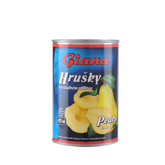 Giana Kompót Hrušky lúpané, polené v sladkom náleve 410 g/ p.p. 230 g - Klas