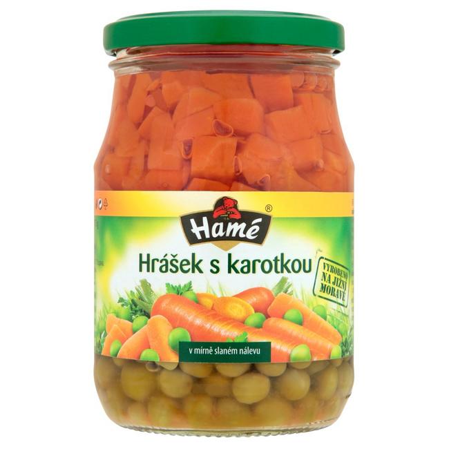 Hamé Hrášok s karotkou v mierne slanom náleve 330 g - Klas