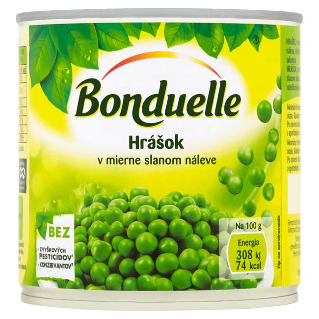 Bonduelle Hrášok v mierne slanom náleve 400 g - Klas