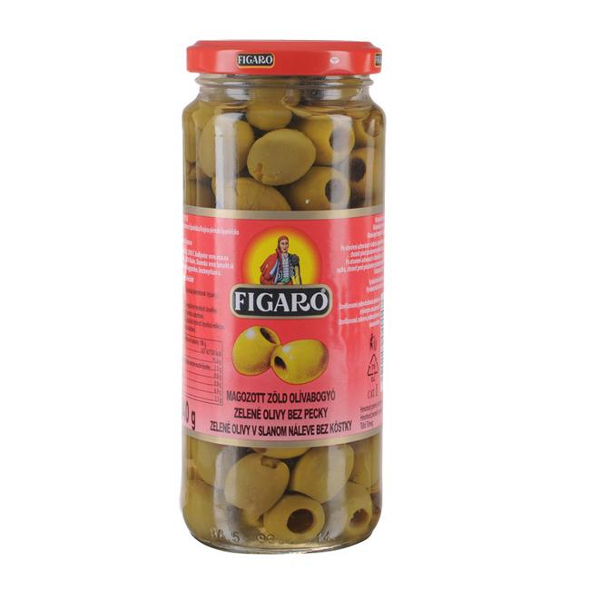 Figaro Zelené olivy v slanom náleve bez kôstky 340 g - Klas