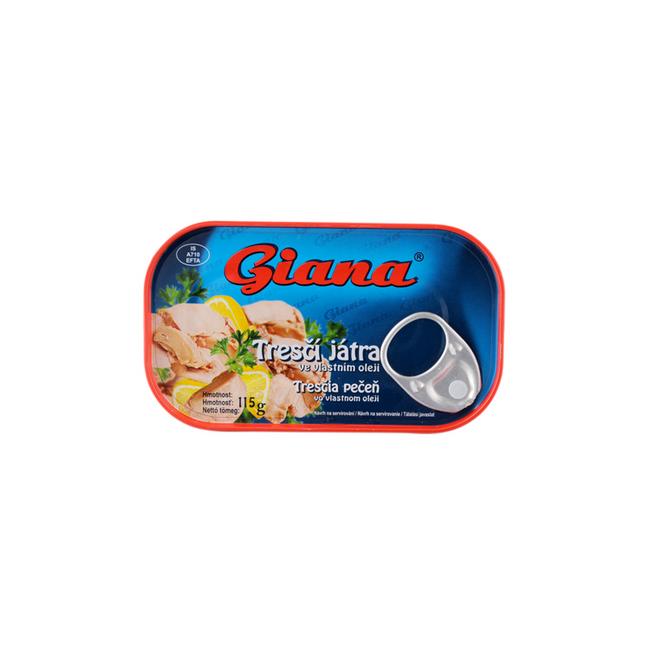 GIANA Tresčia pečeň vo vlastnom oleji 115 g - Klas