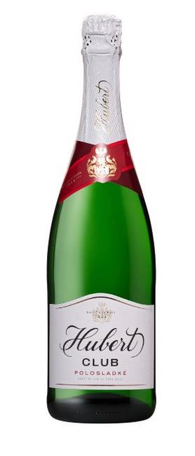 Hubert Club akostné šumivé víno polosladké 0,75 l - Klas