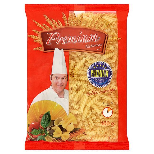 Premium Bezvaječné cestoviny pšeničné vretená malé 400 g - Klas