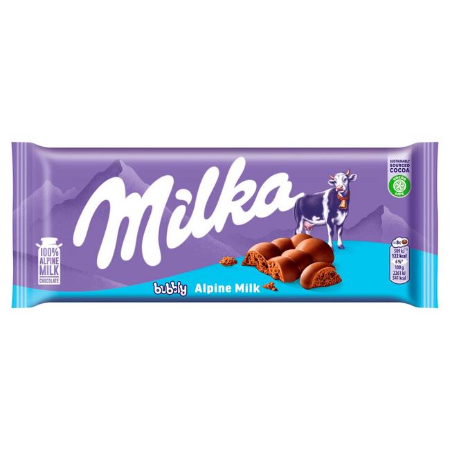 Milka Bubbly Alpine Milk 90 g - Klas