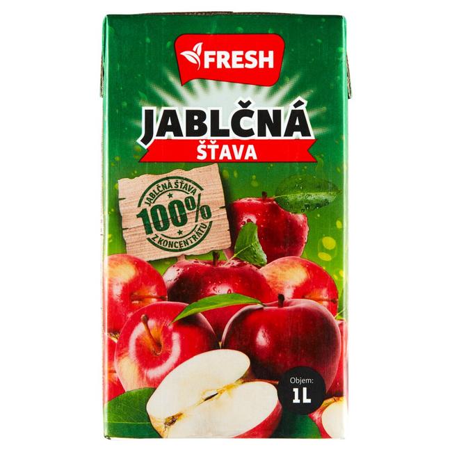 FRESH Jablčná šťava 100%  1 l - Klas