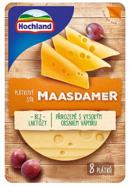 Hochland maasdamer syr plátky bezlaktózový 135 g - Klas
