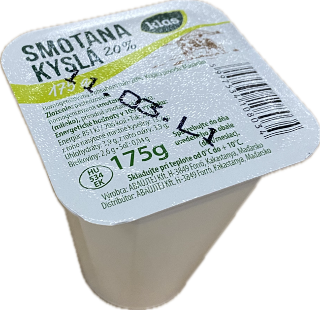 Klas smotana kyslá 20% 175 g - Klas
