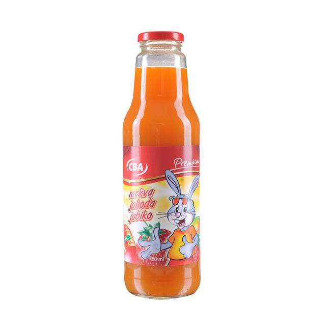CBA Premium Nápoj Mrkva Jahoda Jablko 750 ml - Klas