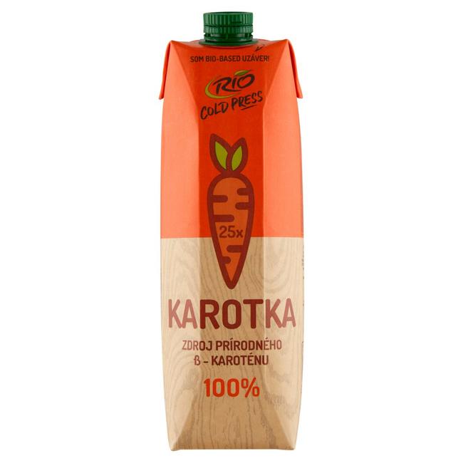 Rio Fresh 100% šťava chladená karotková 1 l - Klas