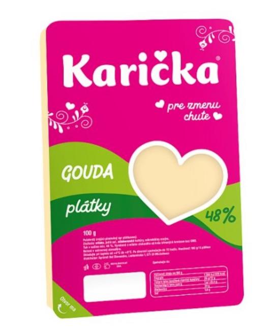 Karička Gouda syr plátkový 100 g - Klas