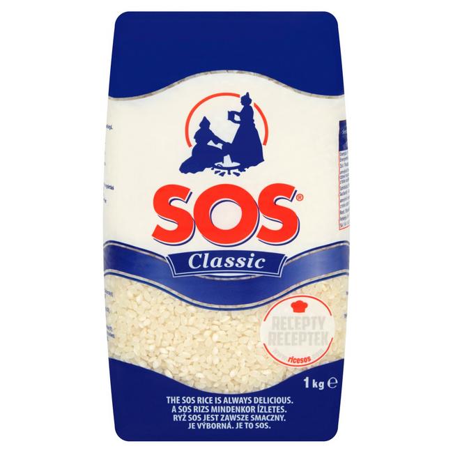 SOS Classic Ryža strednozrnná lúpaná 1 kg - Klas