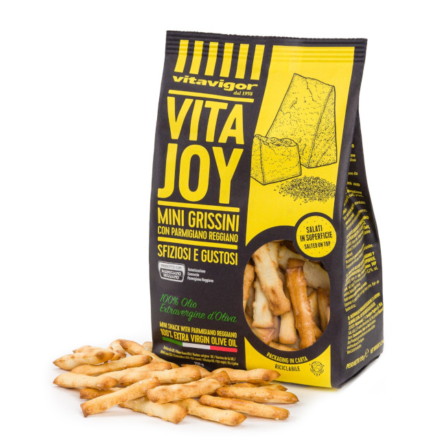 Vitavigor VitaJoy Grissini MiniTyčinky parmezán 150 g - Klas