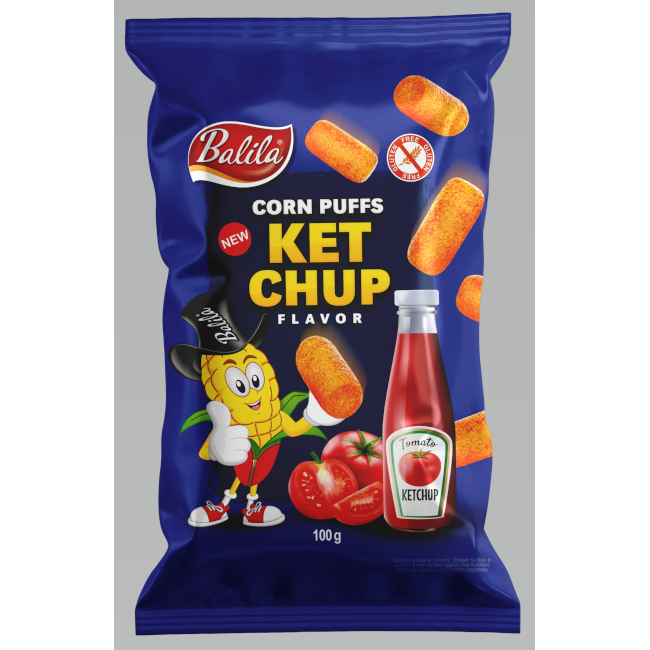 Balila Kukuričné chrumky s príchuťou kečup 100 g - Klas