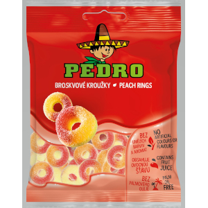 Pedro Cukríky Broskyňové krúžky 80 g - Klas