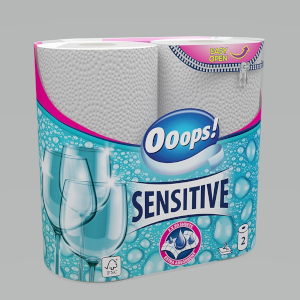 Ooops! Sensitive Kuchynské Utierky 2 ks 2vrstvové 50 útržkov - Klas
