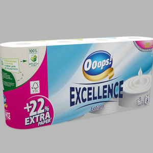 Toaletný papier Ooops! Excellence Nivea 8ks 3 vrstvový - Klas