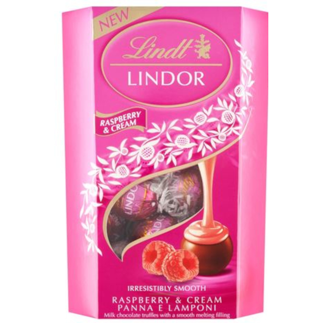 Lindt Lindor Pralinky raspberry&cream 200 g - Klas