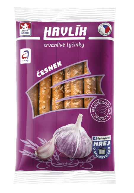 Tyčinky Havlík slané s príchuť cesnak90 g - Klas