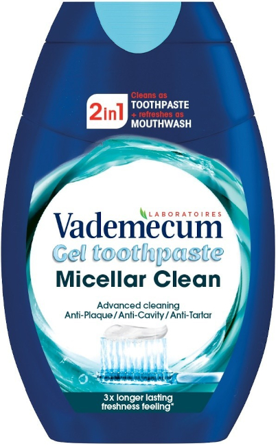 Vademecum 2in1 Menthol Fresh  gélová zubná pasta 75ml - Klas